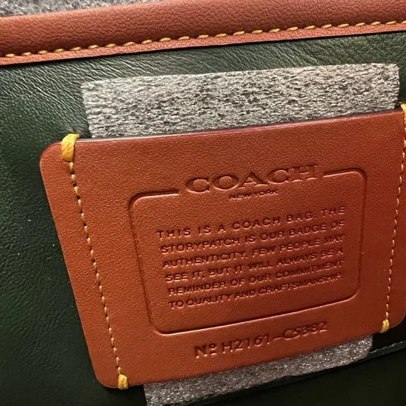 Coach Hitch Crossbody With Varsity Stripe Green - Picture 7 of 11